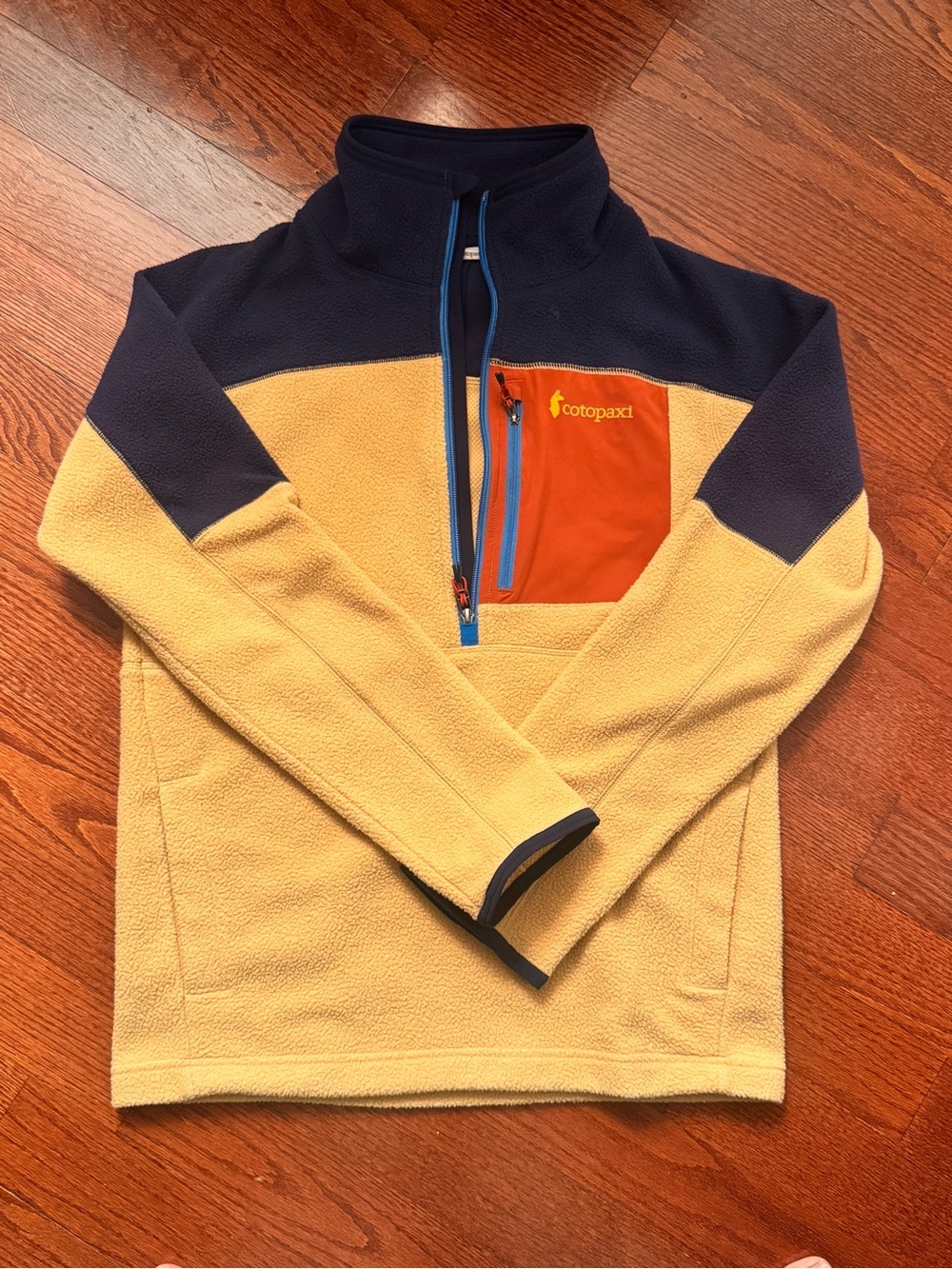 cotopaxi Yellow, Navy & Orange Men's Zip Fleece Pullover